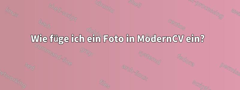 Wie füge ich ein Foto in ModernCV ein? 