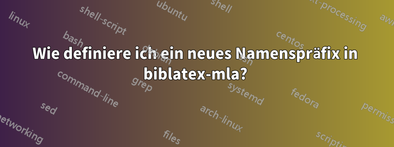 Wie definiere ich ein neues Namenspräfix in biblatex-mla?