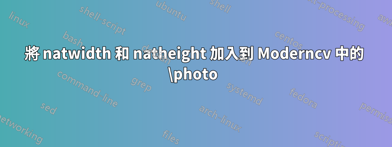 將 natwidth 和 natheight 加入到 Moderncv 中的 \photo 