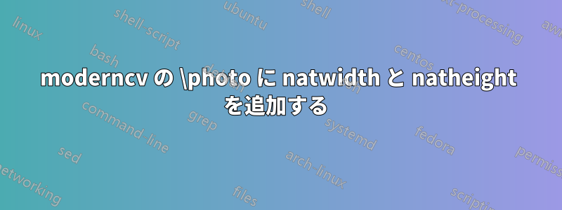 moderncv の \photo に natwidth と natheight を追加する 