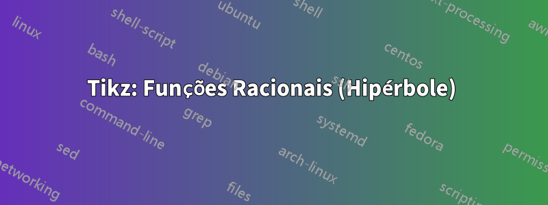 Tikz: Funções Racionais (Hipérbole)