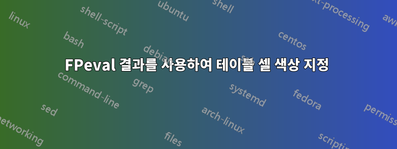 FPeval 결과를 사용하여 테이블 셀 색상 지정