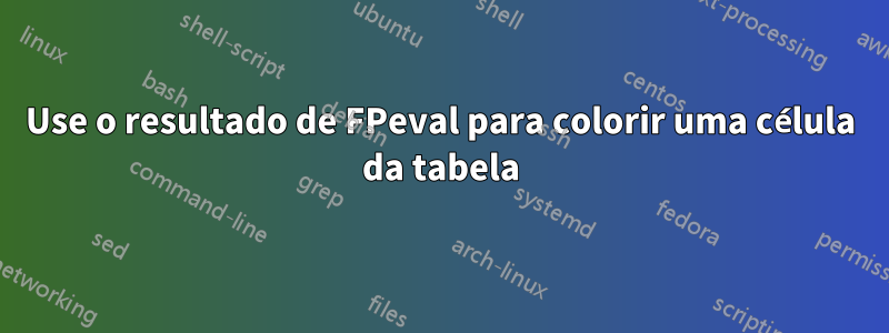 Use o resultado de FPeval para colorir uma célula da tabela