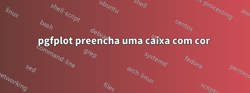 pgfplot preencha uma caixa com cor