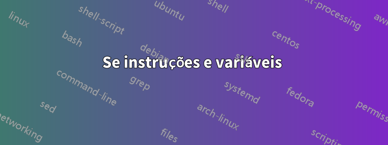 Se instruções e variáveis