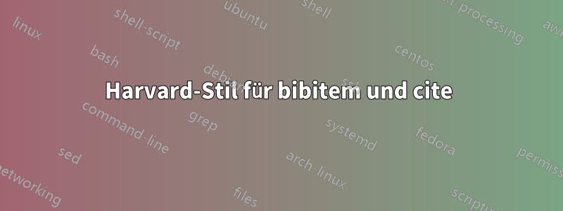 Harvard-Stil für bibitem und cite