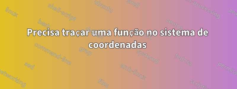 Precisa traçar uma função no sistema de coordenadas