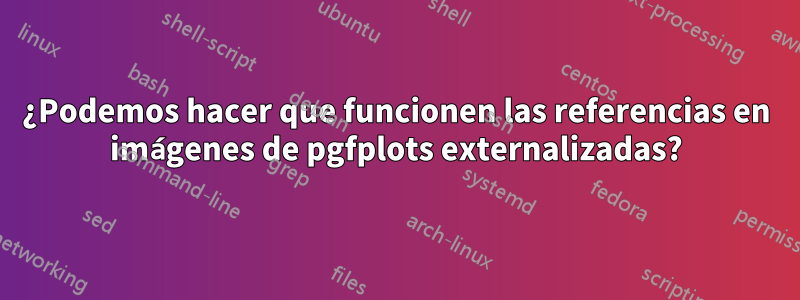 ¿Podemos hacer que funcionen las referencias en imágenes de pgfplots externalizadas?