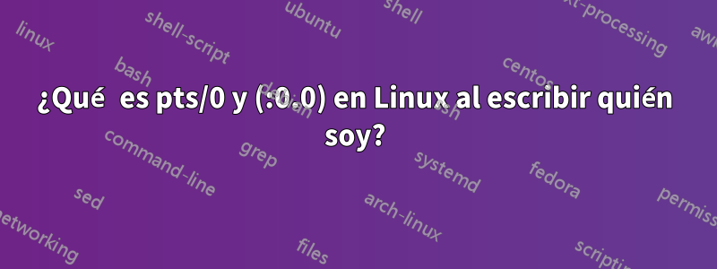 ¿Qué es pts/0 y (:0.0) en Linux al escribir quién soy?