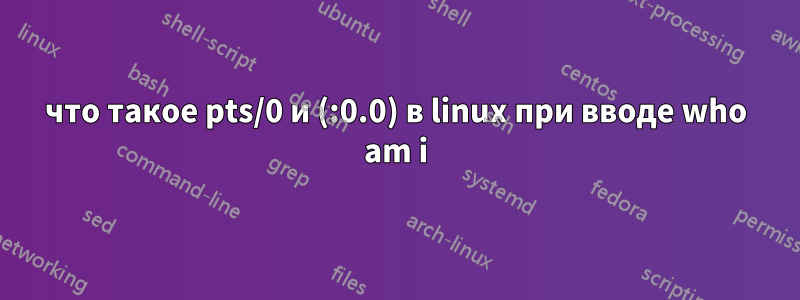 что такое pts/0 и (:0.0) в linux при вводе who am i