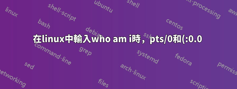 在linux中輸入who am i時,pts/0和(:0.0)是什麼
