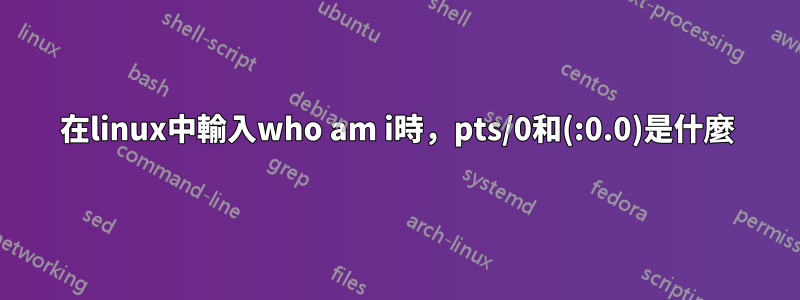 在linux中輸入who am i時，pts/0和(:0.0)是什麼