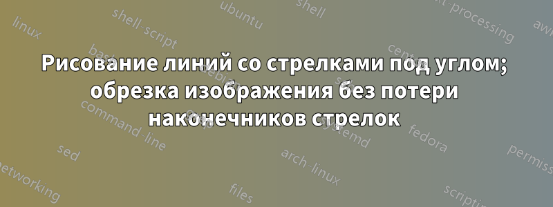 Рисование линий со стрелками под углом; обрезка изображения без потери наконечников стрелок