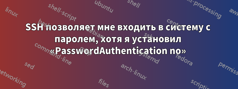 SSH позволяет мне входить в систему с паролем, хотя я установил «PasswordAuthentication no»