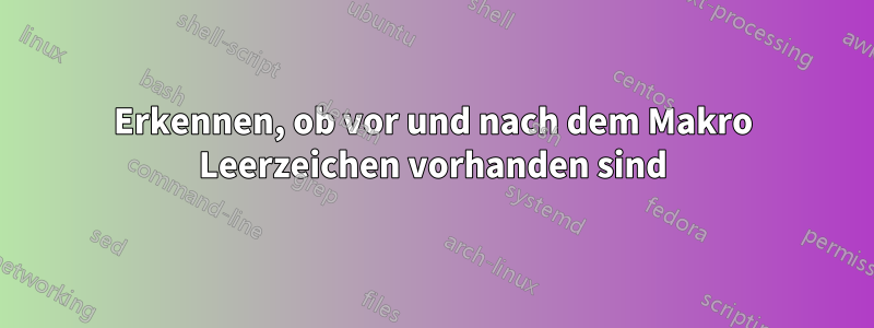 Erkennen, ob vor und nach dem Makro Leerzeichen vorhanden sind