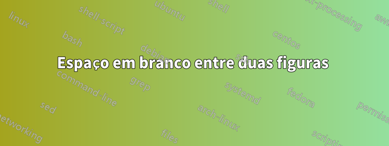 Espaço em branco entre duas figuras