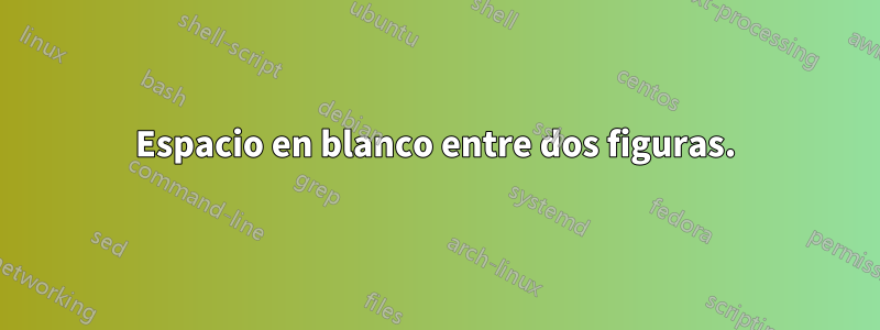 Espacio en blanco entre dos figuras.