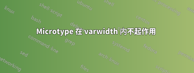 Microtype 在 varwidth 內不起作用