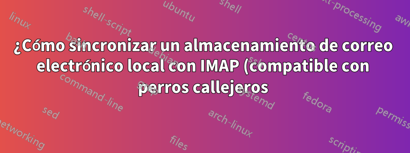 ¿Cómo sincronizar un almacenamiento de correo electrónico local con IMAP (compatible con perros callejeros)?