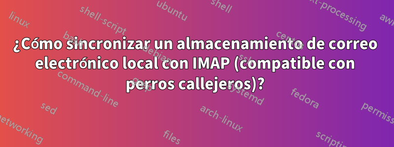 ¿Cómo sincronizar un almacenamiento de correo electrónico local con IMAP (compatible con perros callejeros)?