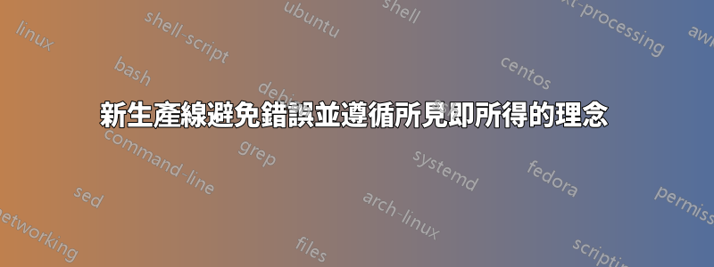 新生產線避免錯誤並遵循所見即所得的理念