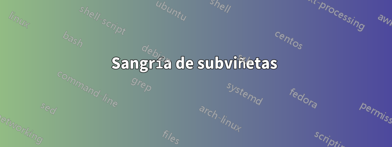 Sangría de subviñetas