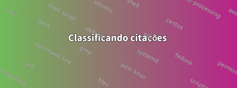 Classificando citações