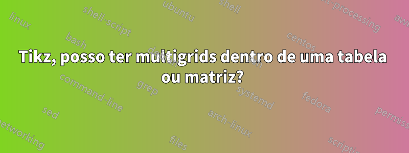 Tikz, posso ter multigrids dentro de uma tabela ou matriz?