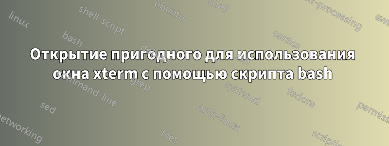 Открытие пригодного для использования окна xterm с помощью скрипта bash