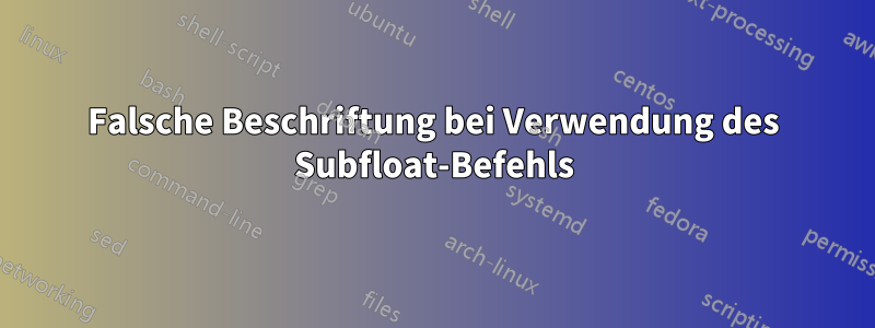 Falsche Beschriftung bei Verwendung des Subfloat-Befehls