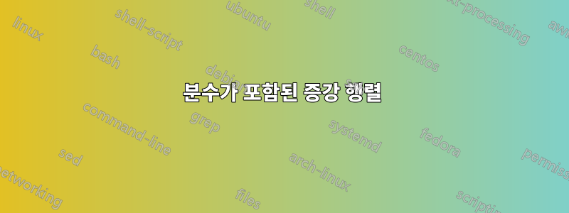 분수가 포함된 증강 행렬