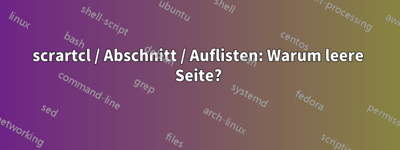 scrartcl / Abschnitt / Auflisten: Warum leere Seite?