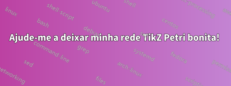 Ajude-me a deixar minha rede TikZ Petri bonita!