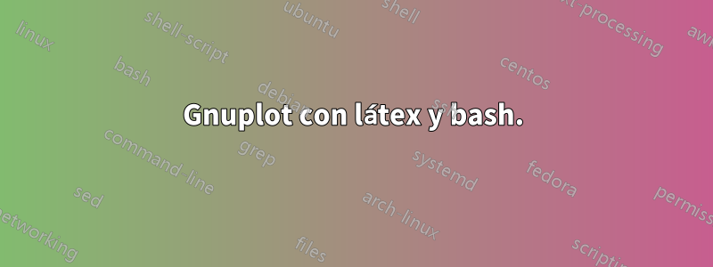 Gnuplot con látex y bash.