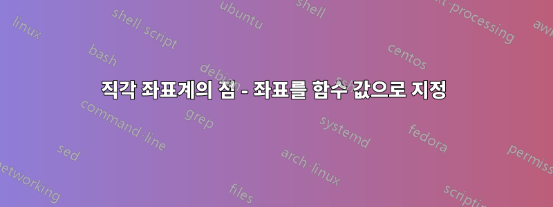 직각 좌표계의 점 - 좌표를 함수 값으로 지정