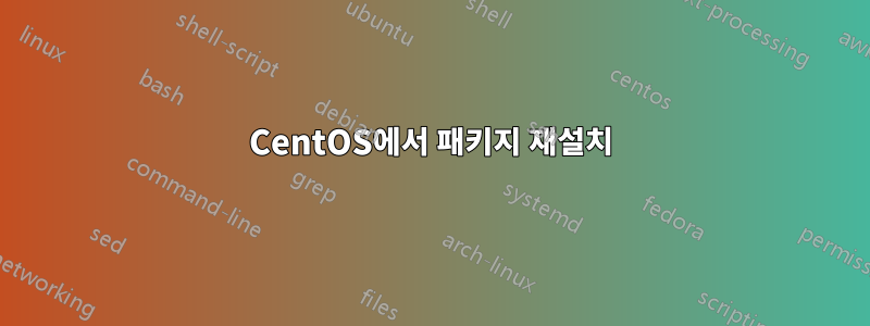 CentOS에서 패키지 재설치