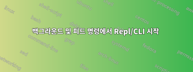 백그라운드 및 피드 명령에서 Repl/CLI 시작