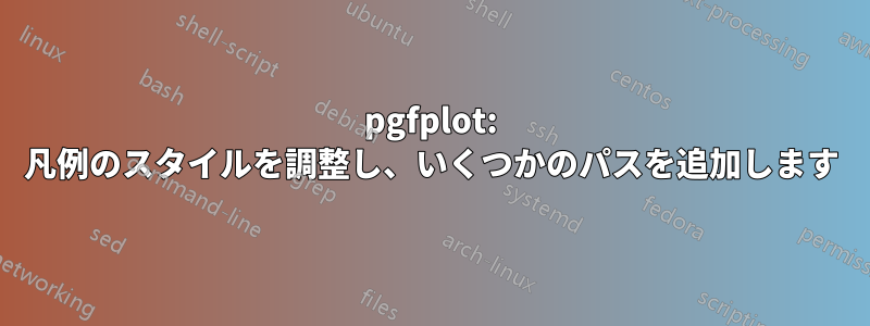 pgfplot: 凡例のスタイルを調整し、いくつかのパスを追加します