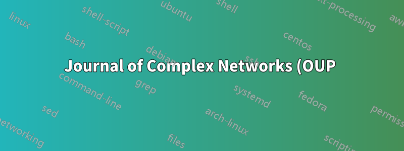 Journal of Complex Networks (OUP) の Natbib エラー
