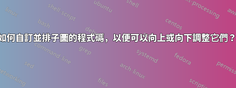 如何自訂並排子圖的程式碼，以便可以向上或向下調整它們？