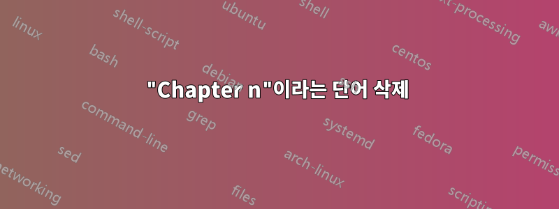 "Chapter n"이라는 단어 삭제
