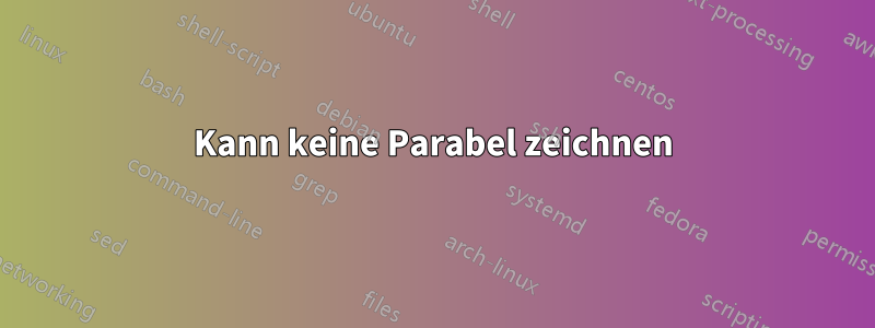 Kann keine Parabel zeichnen