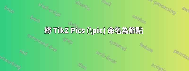 將 TikZ Pics (\pic) 命名為節點