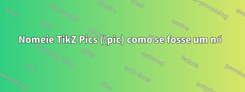 Nomeie TikZ Pics (\pic) como se fosse um nó