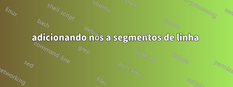 adicionando nós a segmentos de linha