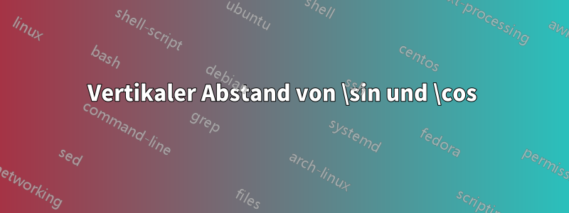 Vertikaler Abstand von \sin und \cos