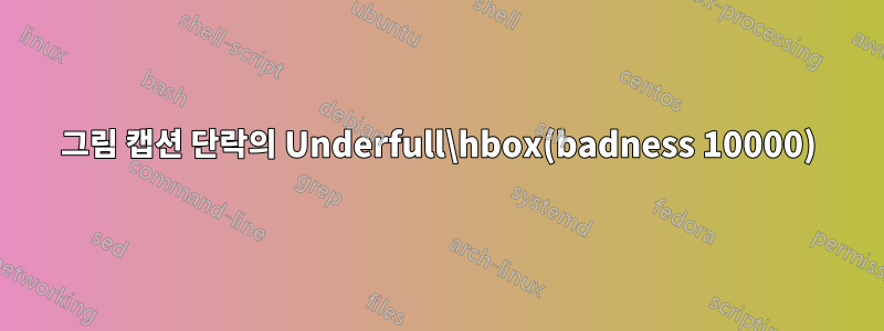 그림 캡션 단락의 Underfull\hbox(badness 10000)