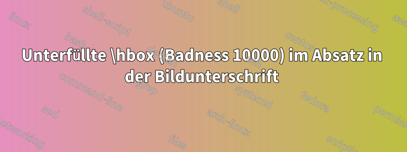 Unterfüllte \hbox (Badness 10000) im Absatz in der Bildunterschrift