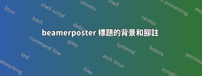 beamerposter 標題的背景和腳註