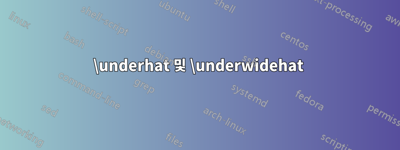 \underhat 및 \underwidehat